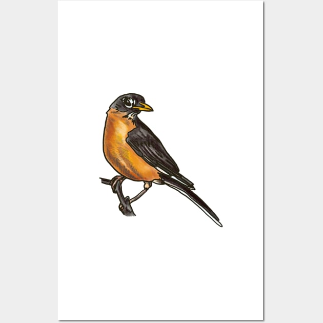 American Robin Wall Art by shehitsback